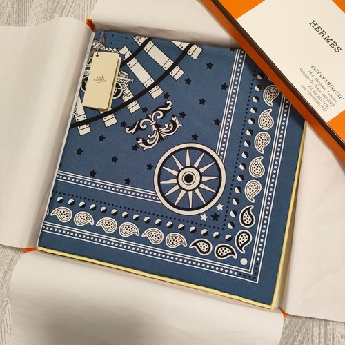 Unused w/box HERMES Carre 55 ALL ABOARD ! Silk Scarf Bandana 55cm - Picture 7 of 24