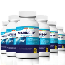 Marine Essentials | Marine-D3 | Anti-Aging | Omega-3 | 6 Bottles (360 Capsules)