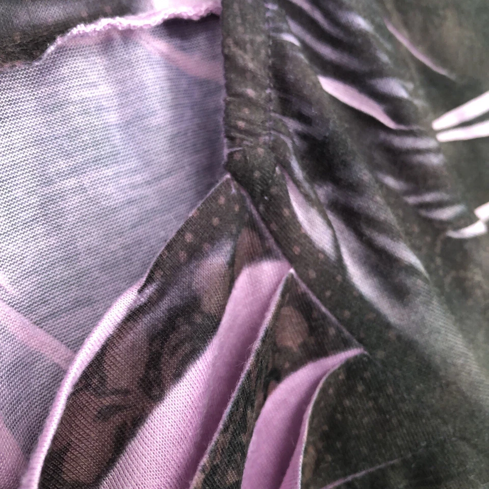 Blusa para mujer Plus La Blues talla 30/32 negra y morada Foto 3 de 4