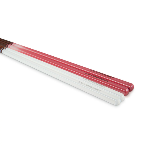 Le Creuset Chopstick & Chopstick Rest Set Rose Quartz White from Japan Fedex - Picture 6 of 7