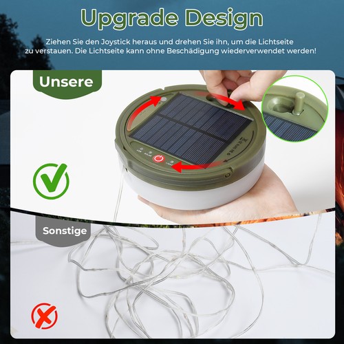 Catena Luminosa USB Campeggio Avvolgibile Catena Luminosa LED Impermeabile Solare Portatile - Foto 27 di 29