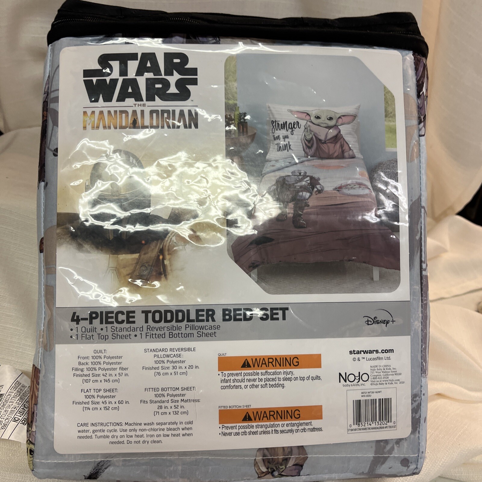 Star Wars The Mandlorian più forte di quanto pensi set letto bambino 4 pezzi nuovo!