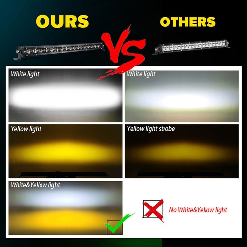 Single Row 32"inch LED Work Light Bar Amber Strobe For Polaris RZR XP 4 1000 900 - Picture 9 of 12