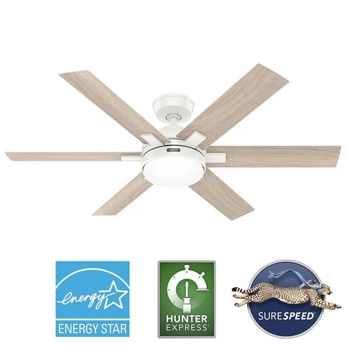 Hunter 52 Georgetown ENERGY STAR Ceiling Fan W/ LED Light, Remote - Contemporary - Picture 20 of 24