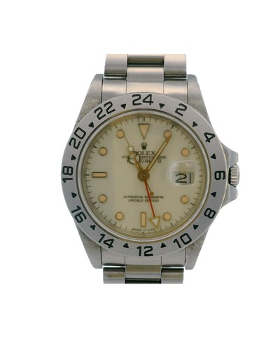 Rolex Explorer II 16550 Cream Dial Vintage Mens Watch Box & Papers