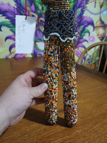 Monkeybiz Beaded Handmade African Art Figure Sculpture from South Africa - Picture 3 of 9