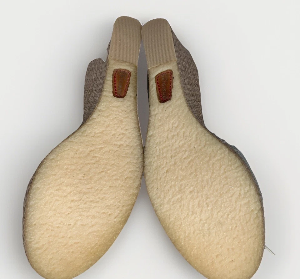 Clarks Originales Mujer Vogue Rosa Primavera Alpargata Cuero Cuña Zapatos 7.5 NUEVO Foto 3 de 4