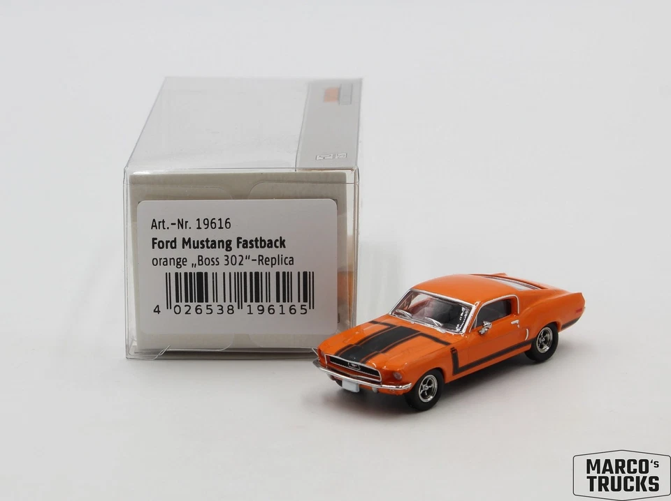 Brekina Ford Mustang orange Nr. 19616 1/87 /BRN3151 - Bild 1 von 1