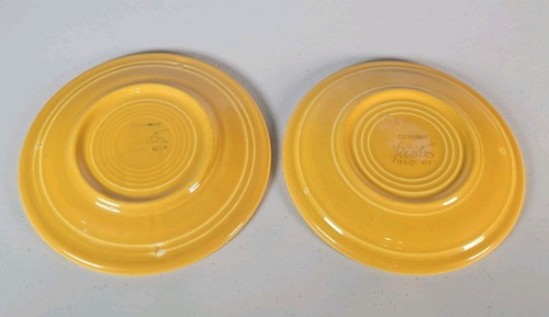 Set of 7 Homer Laughlin Fiestaware Fiesta Yellow Luncheon Bread Saucer Plates - Picture 8 of 18