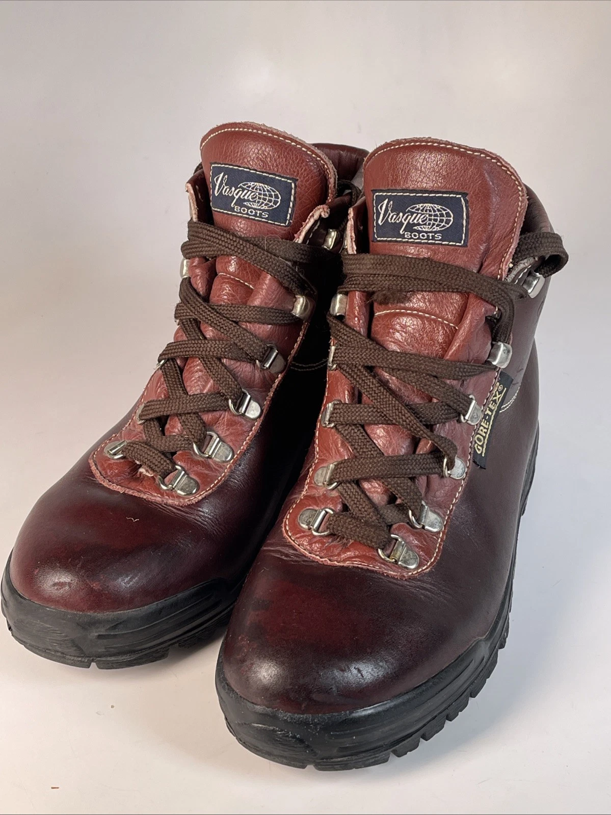 Vintage Vasque Sky Walker Made In Italy Leather Hiking Boots Size 8
