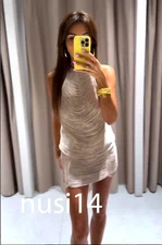 ZARA NEW WOMAN MID-RISE FRINGED MINI SKIRT PALE PINK XS-XXL 4772/500/622