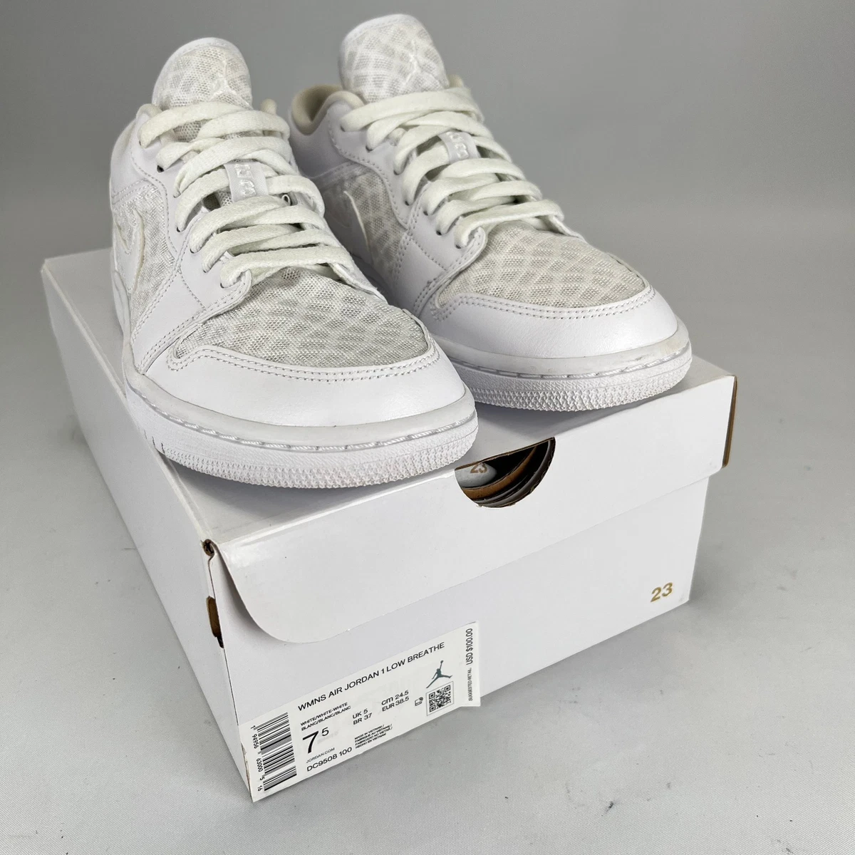 Jordan 1 Breathe Low Triple White W for sale | eBay UK