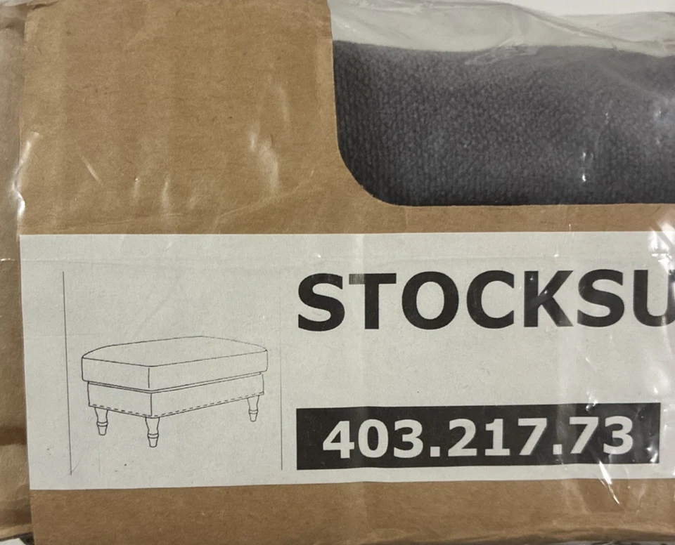 Ikea STOCKSUND Footstool / Ottoman Cover Slipcover LJUNGEN GRAY 403.217.73 - Image 2 of 4