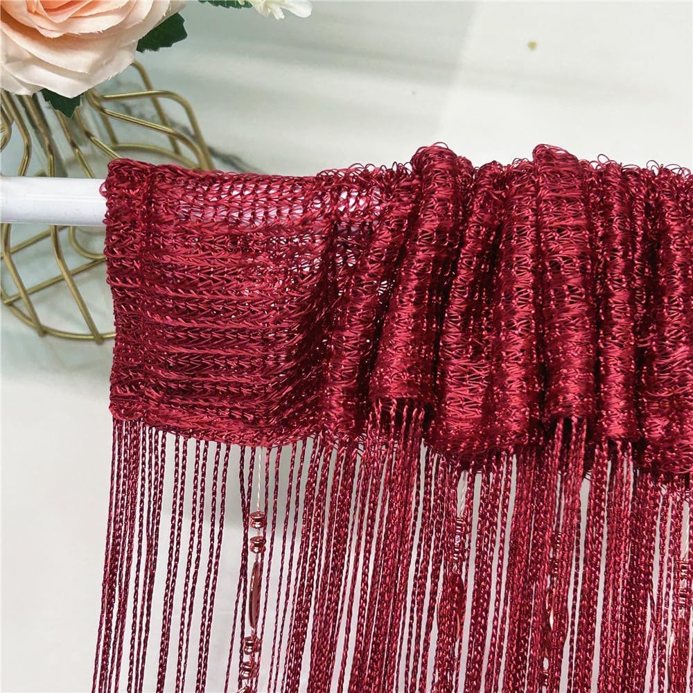 100cmX200cm Decorative Door String Curtain Beads Wall Panel Fringe ...