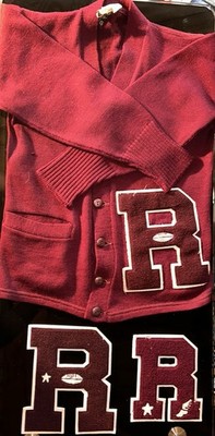 Vtg 70's GoodWear Staunton  Riverheads  100% Wool ''R'' Letterman Varsity Sweater