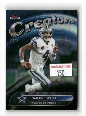 2025 Finest #CR-8 Dak Prescott Creators Black Refractor #/10