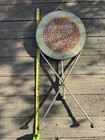 Vintage Gold Leaf Over Iron and Mosaic Glass Tripod Plant Stand — photo 10