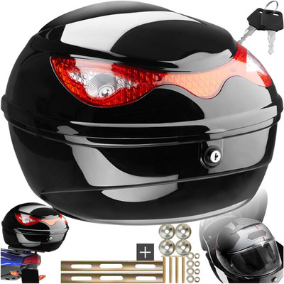 Tectake  Motorradkoffer, Gepäckträger, Topcase Abschließbar Für Helm Motorrad, M