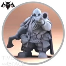 28mm Scale Fantasy : DWARF (Musician : Horn) : 3D Printed Resin TUBXmL