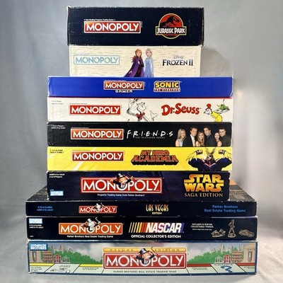 Lot of 11 Popular Monopoly Board Game Editions - NEW Open Box or Excellent Cond