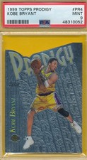 PSA 9 MINT KOBE DIE CUT PRODIGY 1999 TOPPS #PR4 BRYANT GRADED LAKERS MAMBA TPHLC