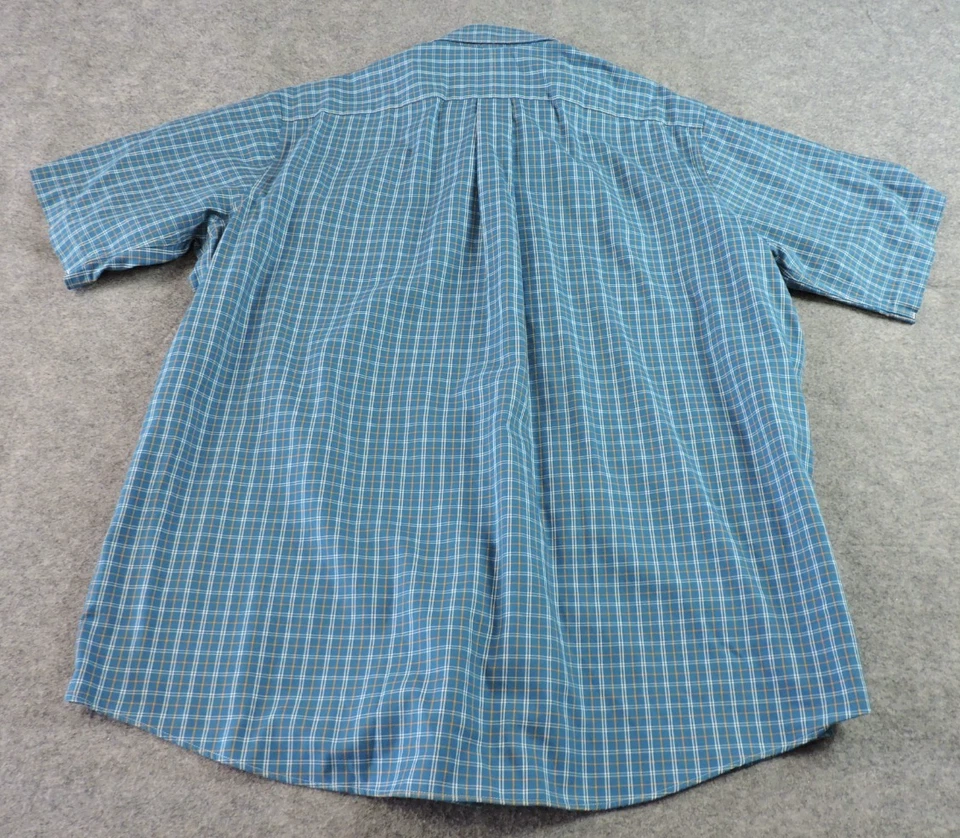 L.L. Bean Mens XL Traditional Fit Plaid Check Short Sleeve Button Down Shirt - Image 2 of 4