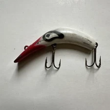 Vintage Kautzkys Lazy Ike 3 Wooden Fishing Lure Great Shape Red Head