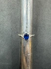 1.8g VTG Sterling Silver 925 Blue & Clear CZ Ring Size 6.5 Jewelry Lot K