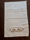 NEW Vintage Hand Embroidered Love Birds Matching Pair Of Pillowcases ,  32”x19”. — photo 2