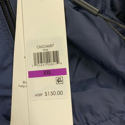 CALVIN KLEIN Zip-Up Windbreaker Jacket Men's Size 2XL Navy - Picture 5 of 6