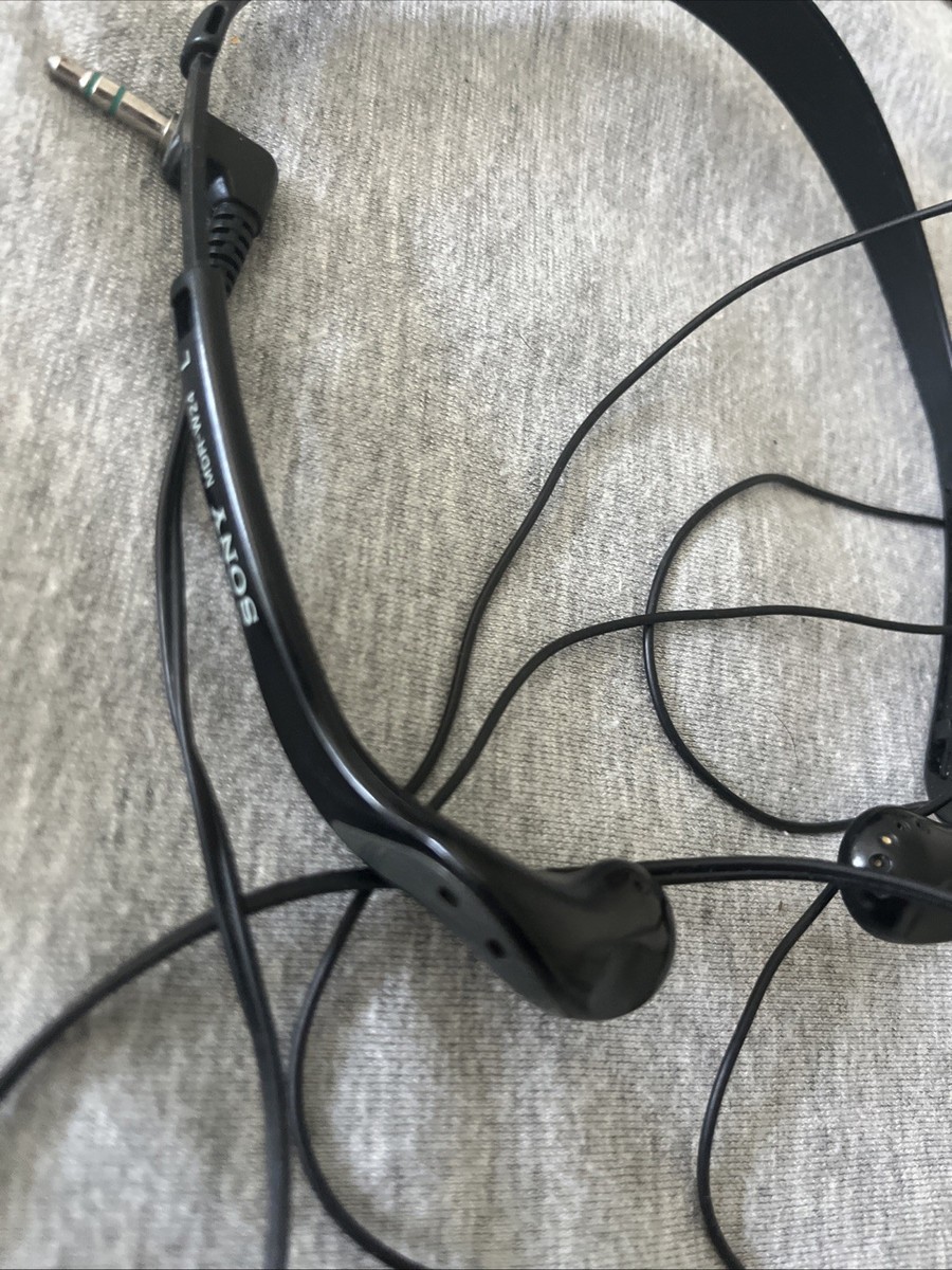 Sony Stereo Headphones MDR-W24 Volume Control MDRW24 Black | eBay