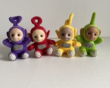 TELETUBBIES SOFT PLUSH TOY BUNDLE SET OF 4 DIPSY LAA LAA PO TINKY WINKY 7" TALL