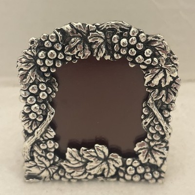 Arthur Court Silver Grape Vine Small Frame 3  X 2 1/2 