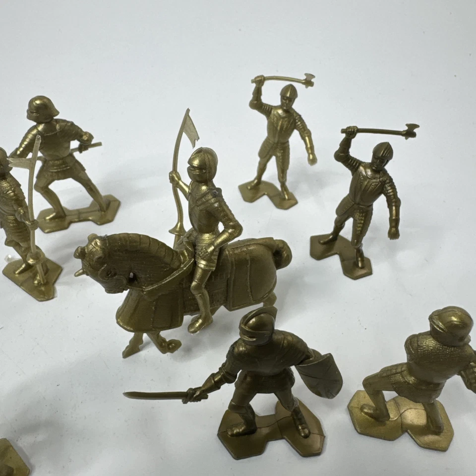 Caballeros y Caballos Medievales Marx Oro y Plata 54MM DE COLECCIÓN Noches Reedición 24 piezas Foto 4 de 4