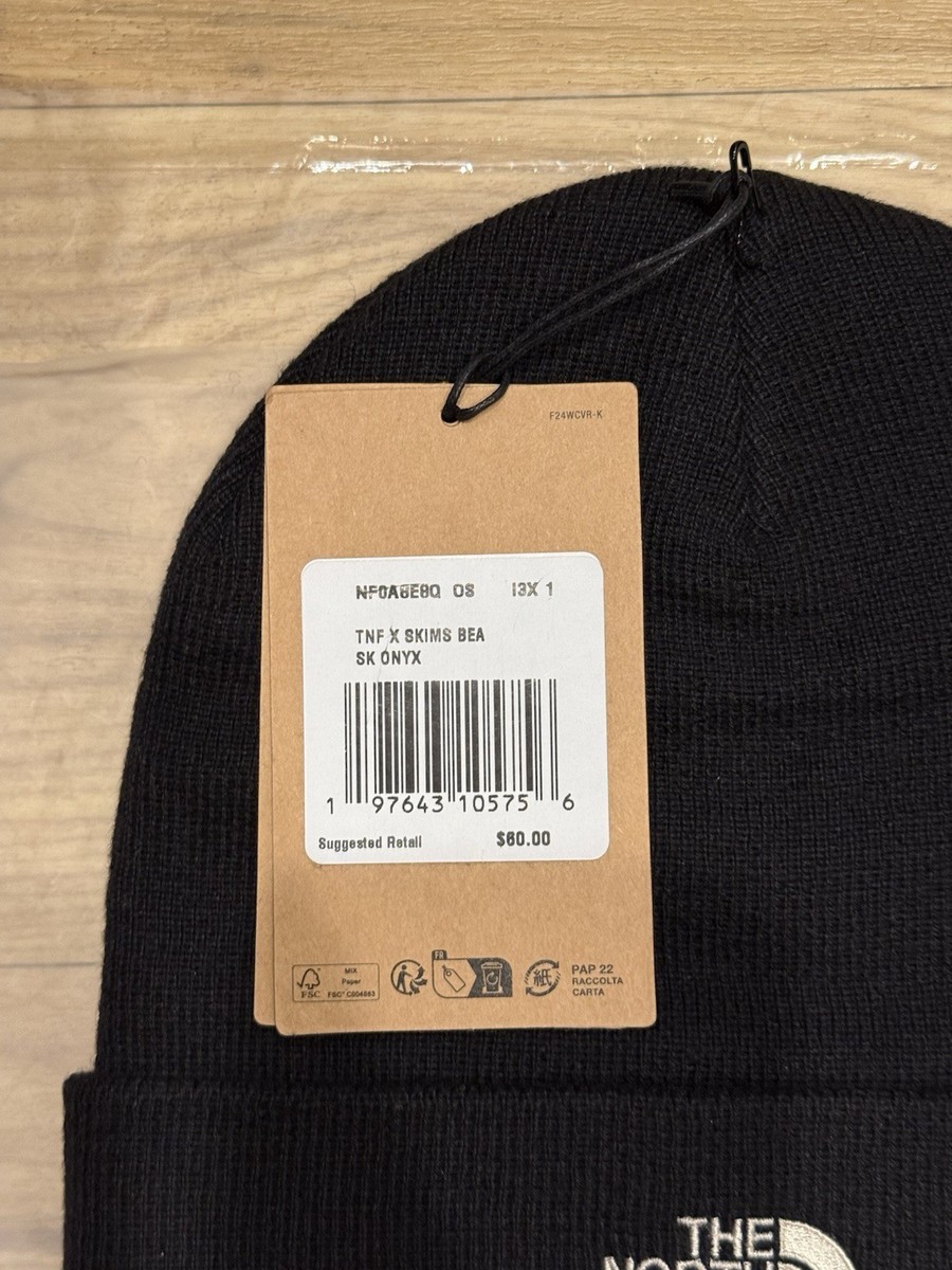 SKIMS X THE NORTH FACE BEANIE ONYX SIZE OS In Hand | eBay