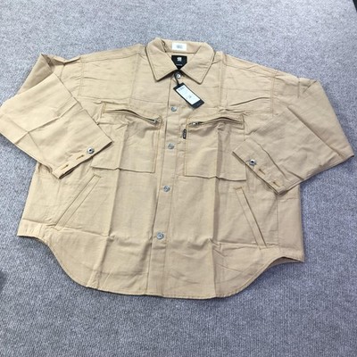 G-Star RAW Shirt Womens Large Chambray Button Up Utility Workwear Chest Pocket