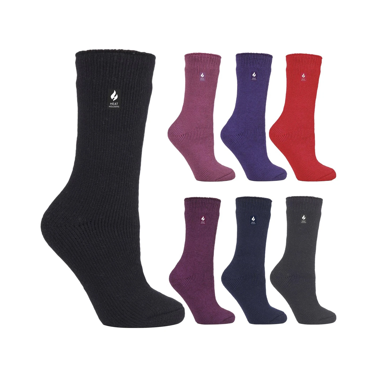 Heat Holders - 3 Pair Ladies Thermal Socks Thick Warm Winter Multipack
