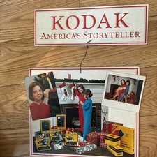Publicité suspendue Kodak 1980 Conteur américain