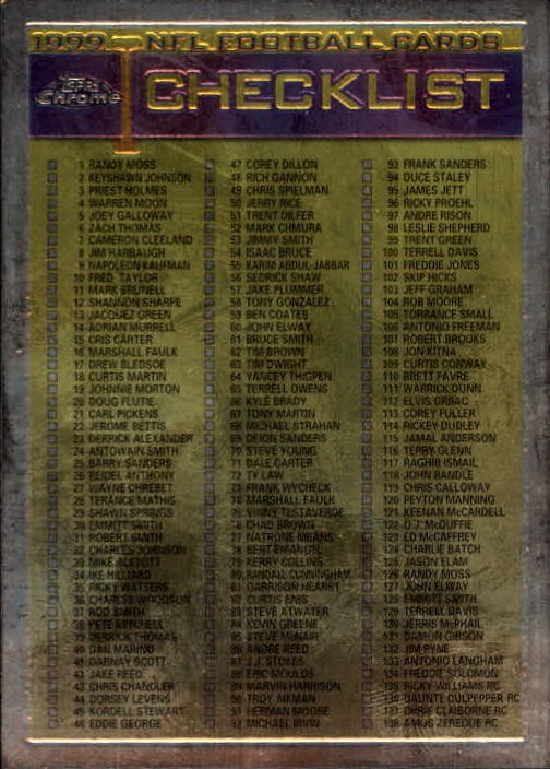 1999 Topps Chrome Football