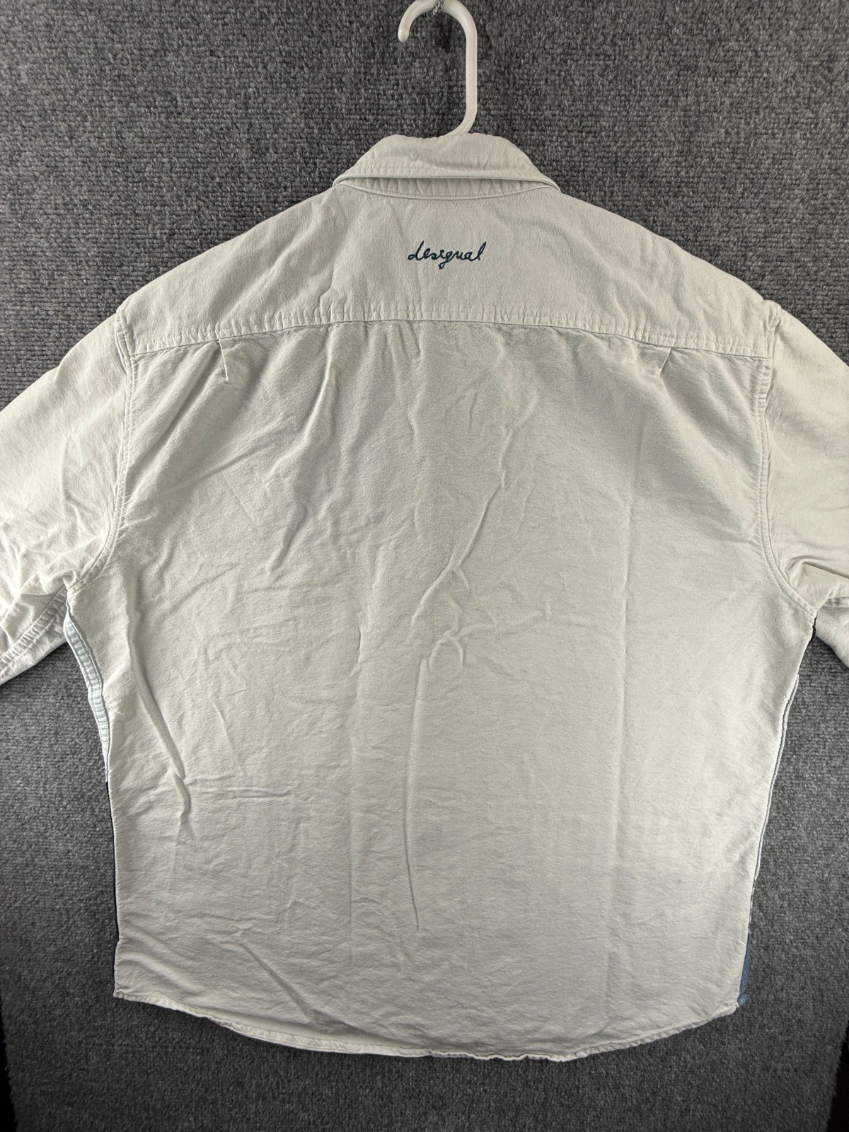 Desigual Colorblock Patchwork Blue White 2XL Cott… - image 16