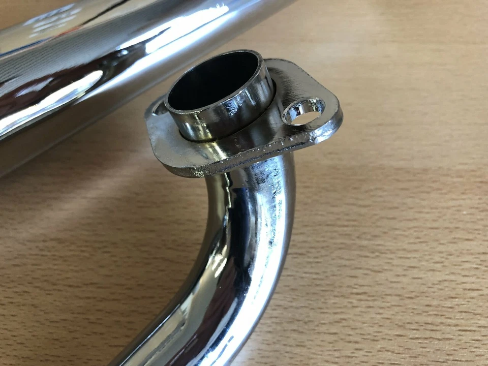 Zauberflöte TUNING Auspuff P3 Flansch links Krümmer Hercules Prima 2 3 4 5 Mofa - Bild 2 von 2