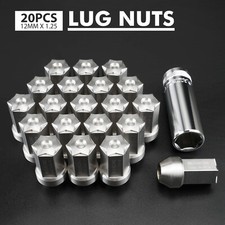 20x 12x1.25 Stainless Steel Wheel Lug Nuts + Key For Nissan 240SX Scion FR-S