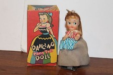 NICE VINTAGE WIND UP DANCING PONY TAIL GIRL in BOX
