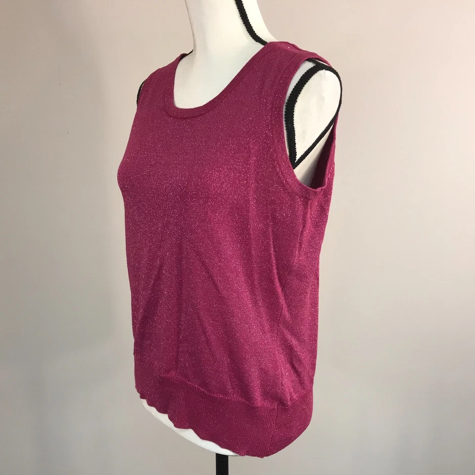 Suéter Top Para Mujer Chadwicks Sin Mangas Talla L Rojo Mezcla Seda Foto 3 de 4