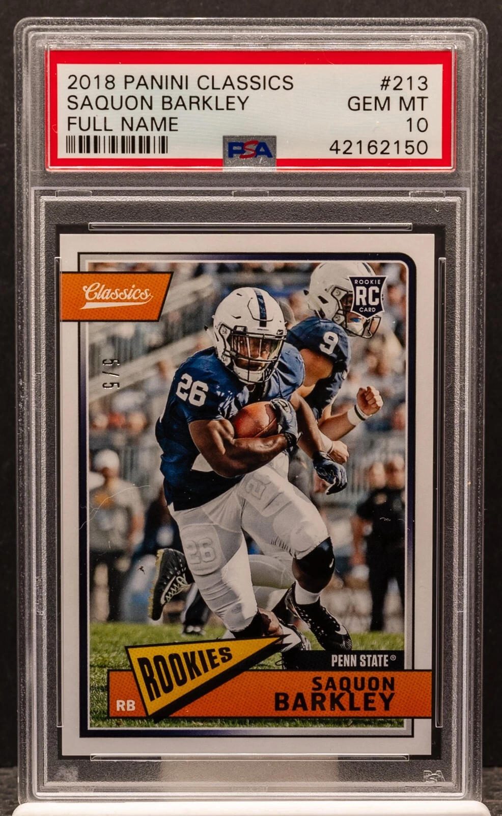 Saquon Barkley Panini Classics #213 Full Name