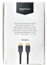 Amazon Basics High-Speed HDMI Cable 48Gbps, 8K/60Hz  - 3 Feet, Black