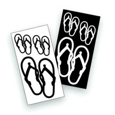 6X Sandals Flip Flops Vinyl Decal Sticker for Car Truck Windshield or Bumper