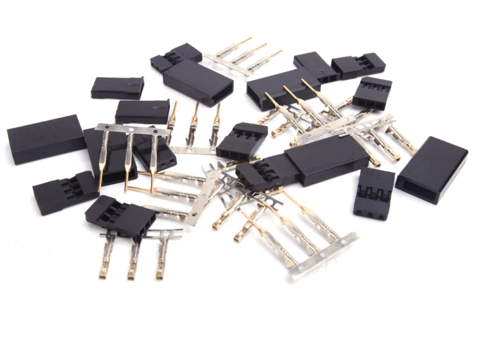 20 Paar Servo Stecker Vergoldet Buchsen JST-SH Graupner JR Servo Crimp Set Pins - Bild 2 von 4