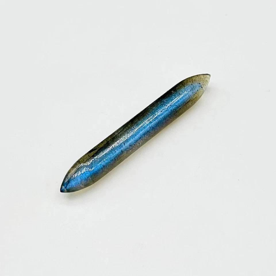 Natural Blue Labradorite Gemstone Handmade Septum Piercing Tusk Size 12g-12MM - Image 2 of 4