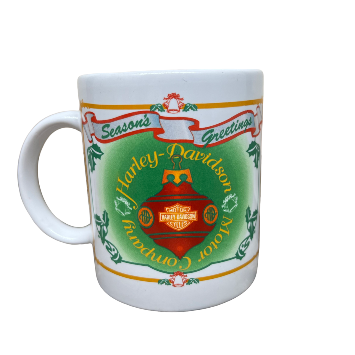 Harley Davidson Seasons Greetings Coffee Mug 12oz 1996 Vintage
